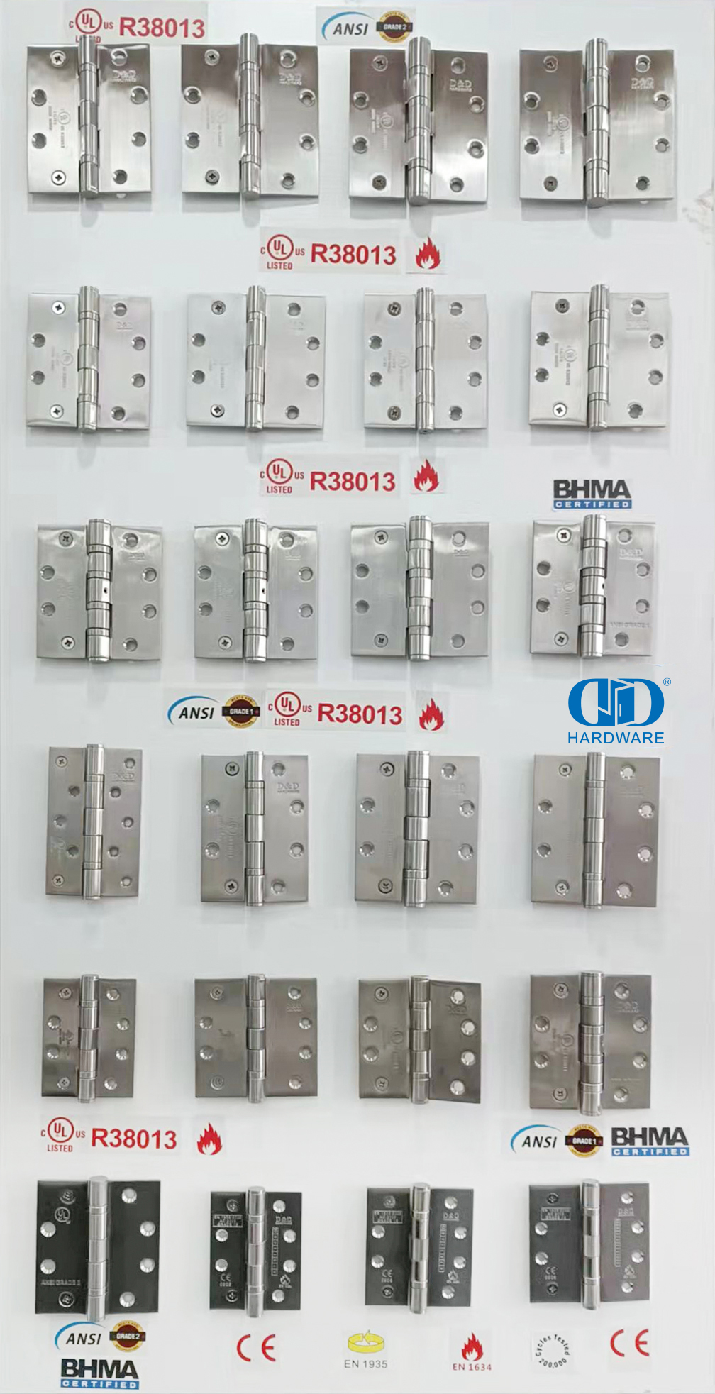 ANSI BHMA UL CE EN Brandgegradeerde deurskarnier